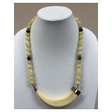 Boar Tusk Necklace w/ Beads
