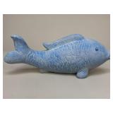 Painted Plaster Fish Sculpture