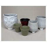 Ceramic Planters / 6 pc
