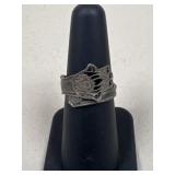 Sz 6 Sterling Silver "Hand Of Fatima" Ring