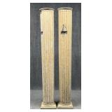 Tall Wood Architectural Columns - 2pc