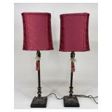 Pair Of Metal & Resin Lamps