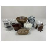 Candle Holders & Decorative Bowls / 9 pc