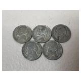 Jefferson War Nickels / 5 pc