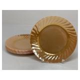 Vintage Crisa Peach Luster Swirl Plates|6 pc