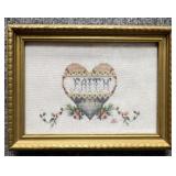 "Faith" Small Needlepoint