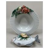 Fitz & Floyd Seafood Bowl & Fish Dish