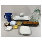 Ceramic & Glass Servingware/ Bowls, Pitchers +
