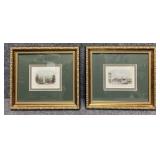2/PC Vintage reproduction Prints