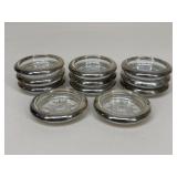 Leonard Silver-Plate Crystal Coasters|11 pc