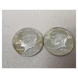 1776 - 1976 Kennedy Half Dollars / 2 pc