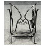Cast Iron White Sewing Machine Base