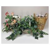 Artificial Arrangements In Baskets|3 pc