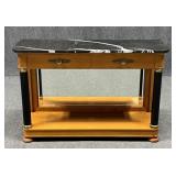 Thomasville Mirrored Back Console w/ Marble Top