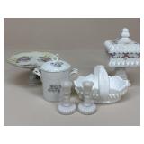 Assorted Milk Glass & Porcelain Items|6 pc
