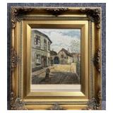 Vintage Print on Silk Signed