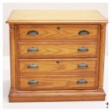 Oak Filing Cabinet w/ Keys