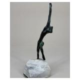 Copper Sculpture On Marble Base