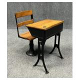 Antique Student Desk & Chair