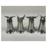 Metal Animal Head Cups / 4 pc