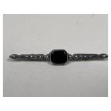 Sterling Silver Brooch w/ Stone Accents