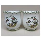 Pair Of Ceramic Meiselman Planters