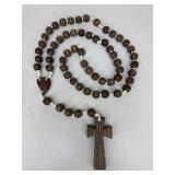 Large Wood Bead Rosary