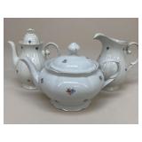 Porcelain Creamer & Teapots|3 pc