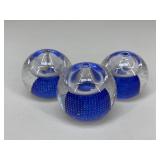 Glass Rubs Bohemian Crystal Oil Lamps|3 pc