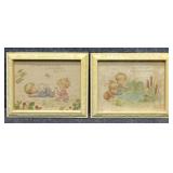 2/PC Vintage Homco Children's Psalms Wall Decor