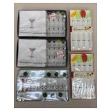 Boston Warehouse+ Cocktail Napkins & Picks NIB|5pc
