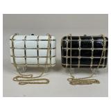 Pair Of Sasha Hardshelf Evening Bags