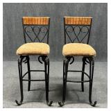 2 Bar Height Crown Mark Inc. Swivel Barstools