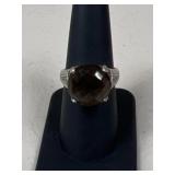 Sz 8 Sterling Silver & Stone Ring