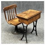 Antique Student Desk & Chair