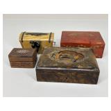 Wood Keepsake Boxes|4 pc