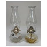 Pair Of Lamplight Farms Oil Lamps