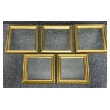 5/PC Mirrors in Gold-Tone Framed