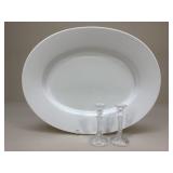 Bizzirri Platter/Towle Crystal Candlestick Holders