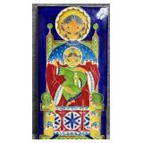 'Holy Mother & Child' Glazed Ceramic Panel