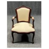 Carved Wood Louis XV Style Arm Chairs / 2 pc