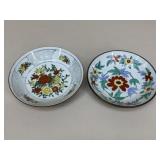 Decorative Porcelain Brass Cased Bowls|2 pc