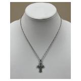 Sterling Silver Chain w/ Cross Pendant