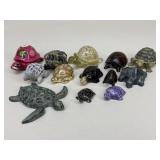 Ceramic/Stone/Wood+ Turtle Figure Assortment|13 pc
