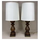 Pair Of Wood Lamps