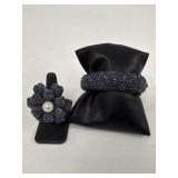 Sz 7 Joan Boyce Crystal Ring & Bracelet