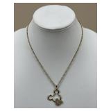 Sterling Silver Chain w/ Mickey Mouse Pendant