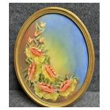 Original Oval Painting on Canvas by Brenda Smith