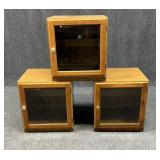 Lighted Glass Door Cabinets / 3 pc