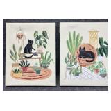"Black Cat" 2/pc Enhanced Print on Canvas